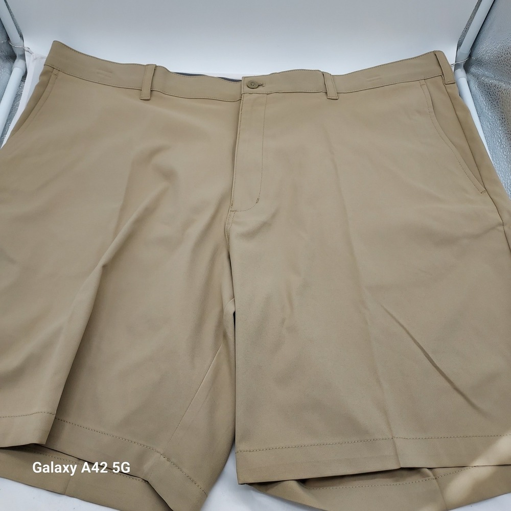Ben Hogan Performance Golf Shorts Tan Chinchilla Stretch Moisture Wicking UPF 50